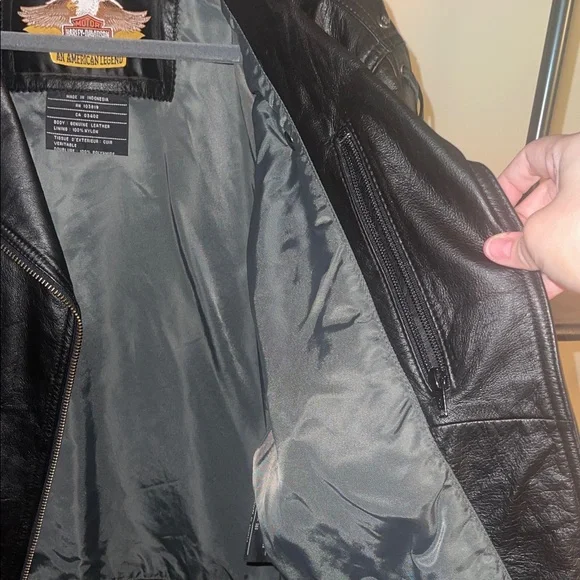EXTREMELY RARE Harley-Davidson Black Leather Motorcycle Jacket - Picture 8 of 14
